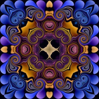 Sorunsuz raster desen oryantal tarzı çiçek psychedelic mozaik desen duvar kağıdı, arka planlar, halılar, halı için dekor için