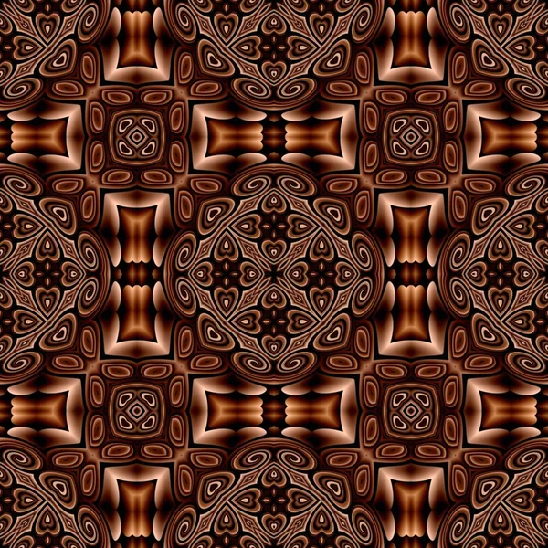 Bezszwowe raster wzór w stylu orientalnym kwiat psychodeliczny mozaika wzór tła, Tapety, wystrój na gobeliny, dywan — Zdjęcie stockowe