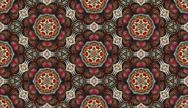 Sorunsuz raster desen oryantal tarzı çiçek psychedelic mozaik desen duvar kağıdı, arka planlar, halılar, halı için dekor için