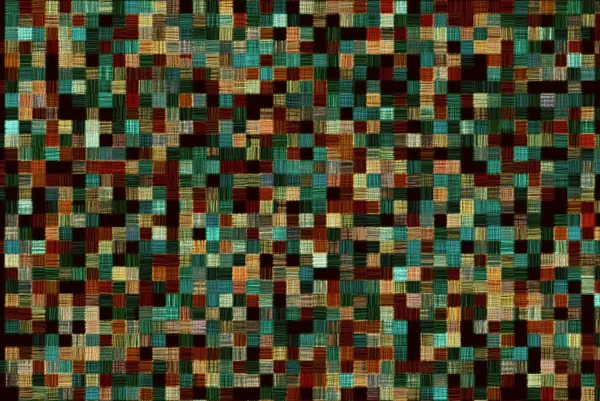 Renkli küçük kare mozaik doku ile soyut arka plan, stilize kalem hatching