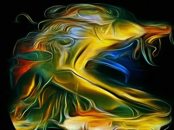 Abstraktní psychedelické pozadí, textura barev tužka stylizace pro design — Stock fotografie