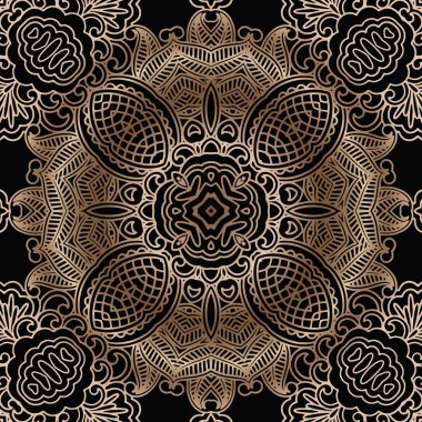 karanlık bir arka plan üzerinde soyut oyma vintage desen