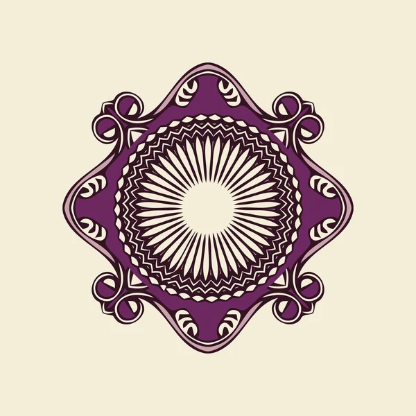 Patrón vectorial oriental con elementos arabescos y florales. Adorno abstracto — Archivo Imágenes Vectoriales