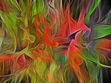 renk kalem stilizasyon ile soyut fraktal psychedelic şekil dokusu