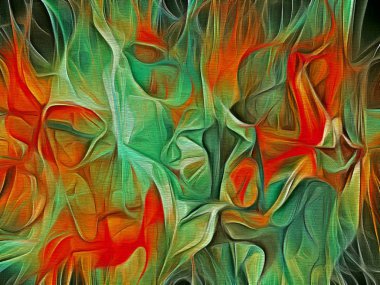 renk kalem stilizasyon ile soyut fraktal psychedelic şekil dokusu