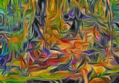 renk kalem stilizasyon ile soyut fraktal psychedelic şekil dokusu