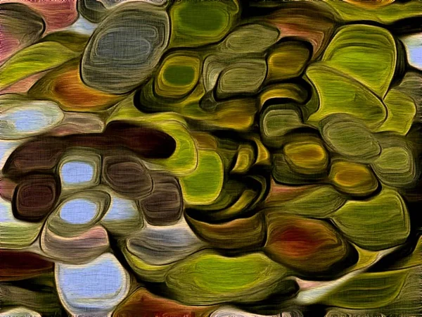 Absztrakt fraktál pszichedelikus alak textúra színes ceruza Stilizálás — Stock Fotó
