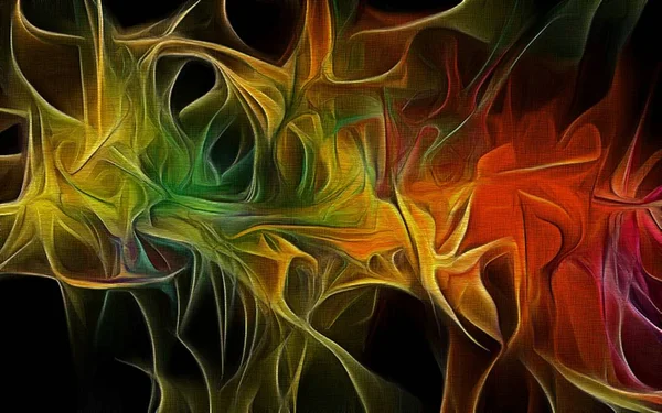 Renk kalem stilizasyon ile soyut fraktal psychedelic şekil dokusu — Stok fotoğraf
