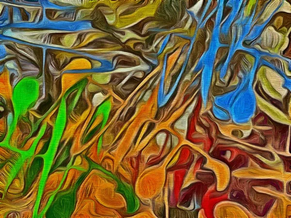 Abstracto fractal forma psicodélica textura con estilización a lápiz de color — Foto de Stock
