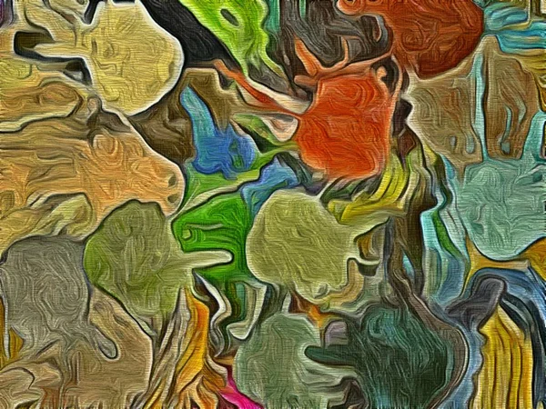 Absztrakt fraktál pszichedelikus alak textúra színes ceruza Stilizálás — Stock Fotó