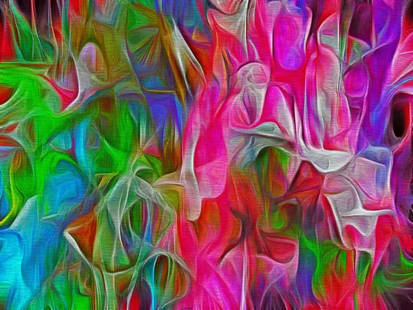 Abstract fractal psychedelic shape texture with color pencil stylization — Stock Photo, Image