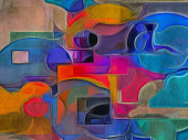 abstraktní fraktální psychedelická textura tvaru s barevnou tužkou stylizace