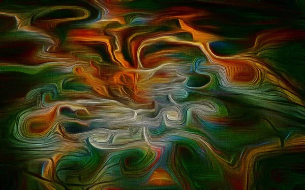 Abstract fractal psychedelic shape texture with color pencil stylization — Stock Photo, Image