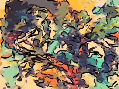 Soyut grunge arka plan rengi kaotik bulanık noktalar fırça darbeleri farklı boyutlarda.