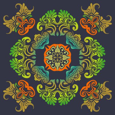 Vintage barok süs. Retro antik tarzı. Viktorya dönemi tasarım dekoratif eleman.