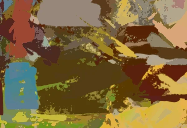 Абстрактный гранж фон из цвета хаотических размытых пятен мазки кисти различных размеров . — стоковый вектор