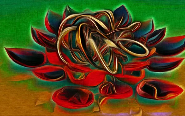 renk kalem stilizasyon ile soyut fraktal psychedelic şekil dokusu