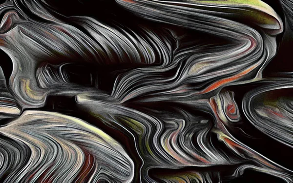 抽象分形迷幻形状纹理与彩色铅笔风格化 — 图库照片