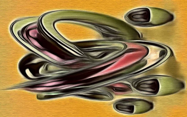Абстрактна фрактальна психоделічна форма текстури з кольоровою стилізацією олівця — стокове фото