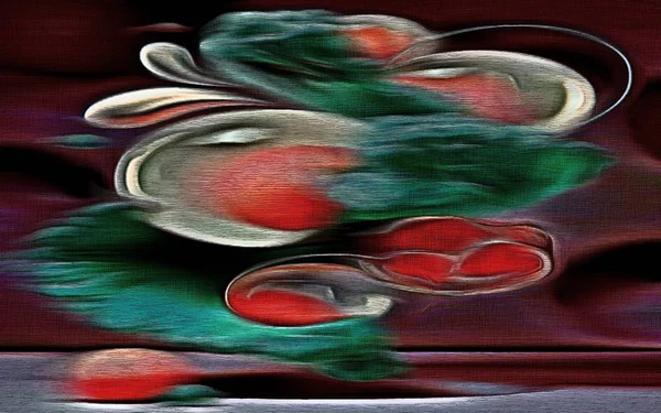 Textura abstractă a formei psihedelice fractale cu stilizare creion color — Fotografie, imagine de stoc