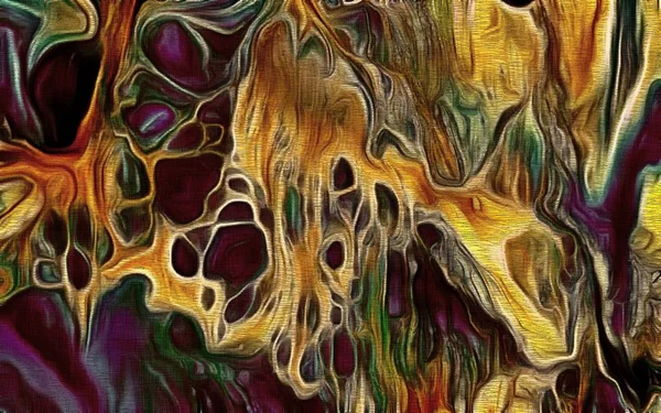 Abstracte Fractal psychedelische vorm textuur met kleur potlood stilisatie — Stockfoto