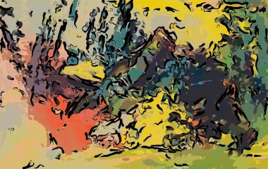 Soyut grunge arka plan rengi kaotik bulanık noktalar fırça darbeleri farklı boyutlarda.