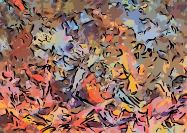 Soyut grunge arka plan rengi kaotik bulanık noktalar fırça darbeleri farklı boyutlarda.