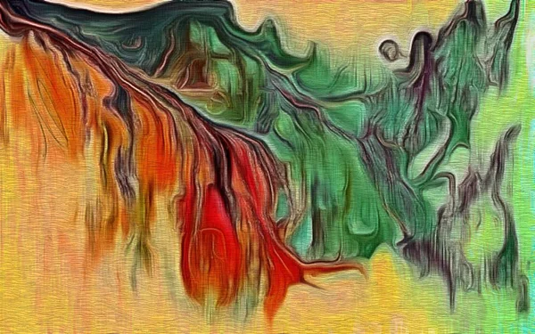 Текстура абстрактной фрактальной психоделической формы со стилизацией цветного карандаша — стоковое фото