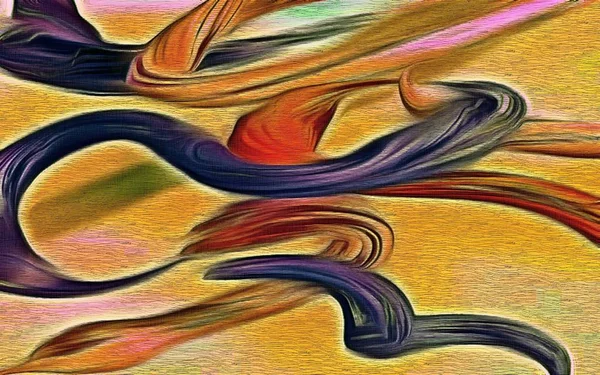 Abstracte Fractal psychedelische vorm textuur met kleur potlood stilisatie — Stockfoto