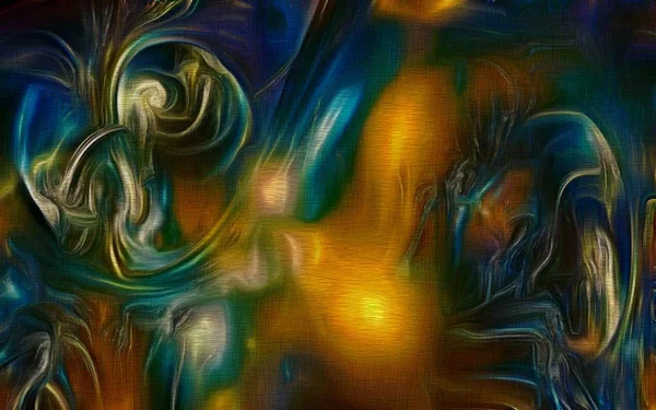 Abstracte Fractal psychedelische vorm textuur met kleur potlood stilisatie — Stockfoto