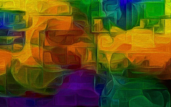 Abstract fractal psychedelic shape texture with color pencil stylization — Stock Photo, Image