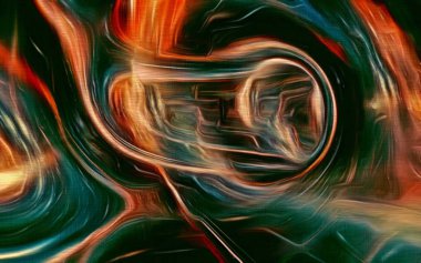 renk kalem stilizasyon ile soyut fraktal psychedelic şekil dokusu