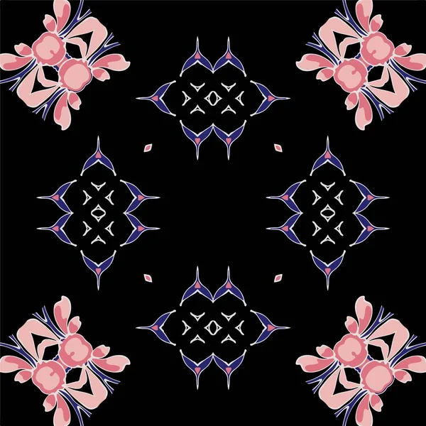 Ornement Floral Abstrait Motif Ethnique Tribal Élément Décoratif Isolé Pour — Image vectorielle