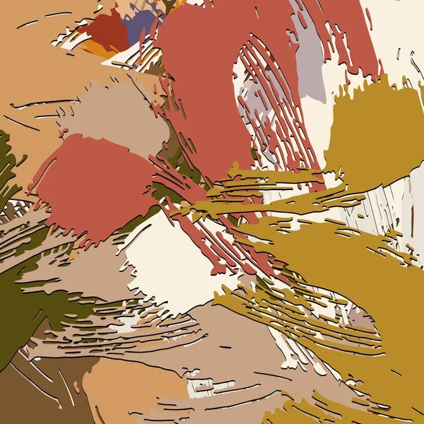 Fondo Abstracto Textura Psicodélica Pinceladas Pintura Coloreada Líneas Borrosas Manchas — Archivo Imágenes Vectoriales