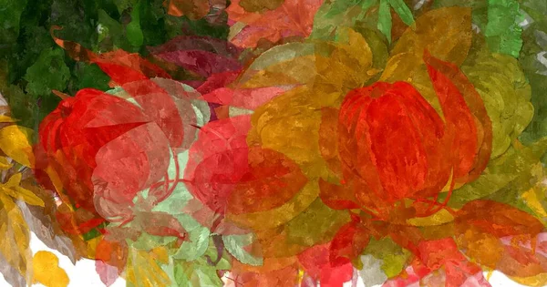 Fondo Floral Vintage Abstracto Tapiz Lona Con Amplios Trazos Color —  Fotos de Stock