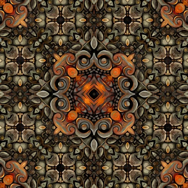 Αφηρημένη Διακοσμητική Πολύχρωμη Υφή Kaleidoscopic Μοτίβο Υπολογιστή Που Παράγεται Φράκταλ — Φωτογραφία Αρχείου