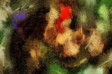 Renkli kaotik fırça darbelerinin farklı boyutlarda ve bulanık boya lekelerinin soyut psikedelik arka plan suluboya stili.