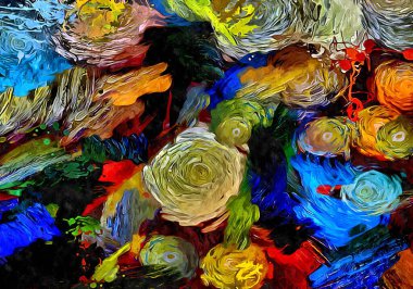 soyut arkaplan renklendirilmiş grunge deseni kaotik fırça darbelerinin suluboya stilize edilmesi