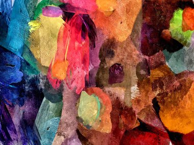 soyut arkaplan renklendirilmiş grunge deseni kaotik fırça darbelerinin suluboya stilize edilmesi