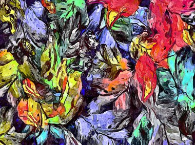 soyut arkaplan renklendirilmiş grunge desen kaotik fırça darbeleri ve boya fırçaları