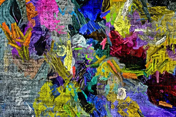 Fundo Abstrato Colorido Grunge Textura Aquarela Estilização Pinceladas Caóticas — Fotografia de Stock