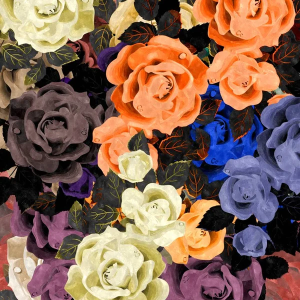 Абстрактная Цветочная Декоративная Винтажная Текстура Красочный Декор Дизайн Гобелена Обои — стоковое фото