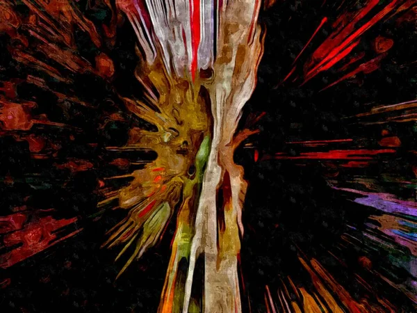 Abstrakter Hintergrund Farbige Grunge Textur Aquarell Stilisierung Chaotischer Pinselstriche — Stockfoto