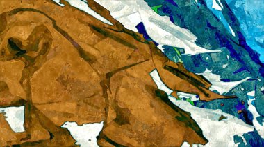 soyut arkaplan renklendirilmiş grunge desen kaotik fırça darbeleri ve boya fırçaları