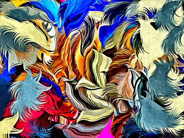 Soyut Arkaplan Renklendirilmiş Grunge Desen Kaotik Fırça Darbeleri Boya Fırçaları — Stok fotoğraf