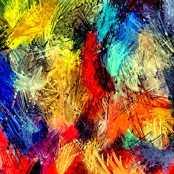 Abstrakter Hintergrund farbige Grunge-Textur Aquarell Stilisierung chaotischer Pinselstriche — Stockfoto