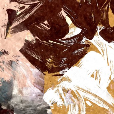 soyut arkaplan renklendirilmiş grunge desen kaotik fırça darbeleri ve boya fırçaları