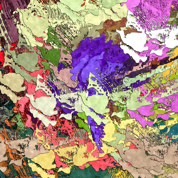 soyut arkaplan renklendirilmiş grunge desen kaotik fırça darbeleri ve boya fırçaları