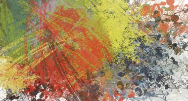 soyut arkaplan renklendirilmiş grunge deseni kaotik fırça darbelerinin suluboya stilize edilmesi