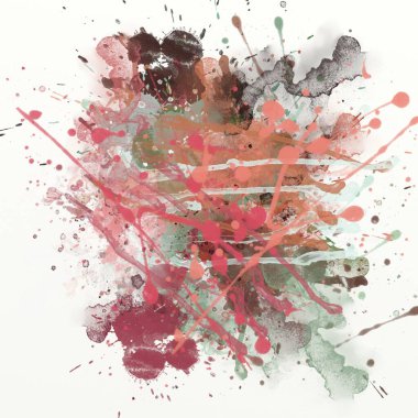 soyut arkaplan renklendirilmiş grunge desen kaotik fırça darbeleri ve boya fırçaları
